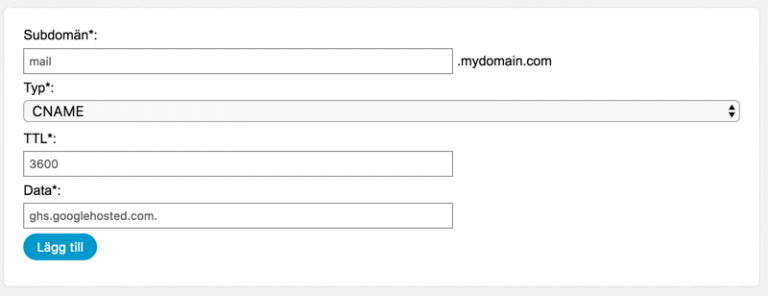 Skapa Google Konto Med Egen Mail